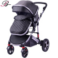 China Baby Stroller Factory Hot Mom Stroller 2019/tela de cuero de aleación de aluminio 3-en-1 Babystroller